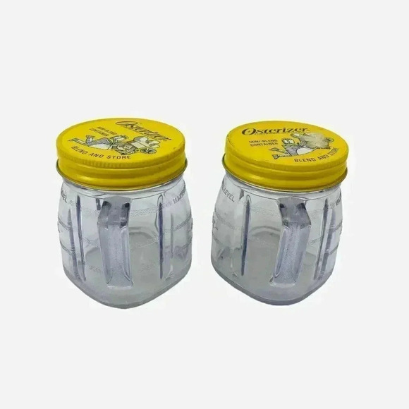 Osterizer Mini Blend Plastic 8 oz Container with Metal Lids & Handle - Picture 2 of 5